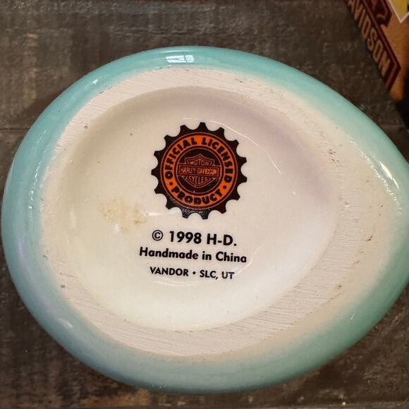 1998 Harley-Davidson Tank Blue Lil' Fat Boy Drinking Cup/Mug New in Box - Picture 2 of 7